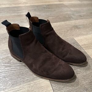 H&M Dark Brown Suede Ankle Boots